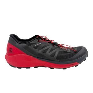 Salomon black & red Sense Ride 4 Trail Running Shoes men's 10.5 hiking walking